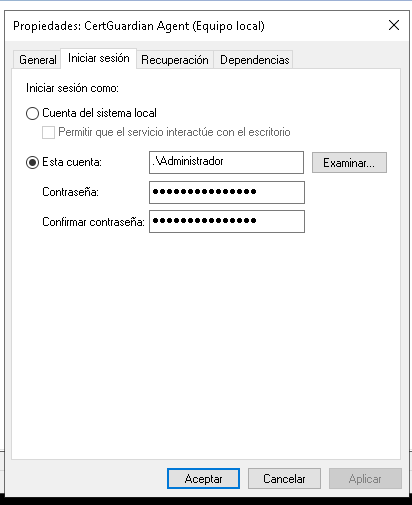 CertGuardian Agent properties
